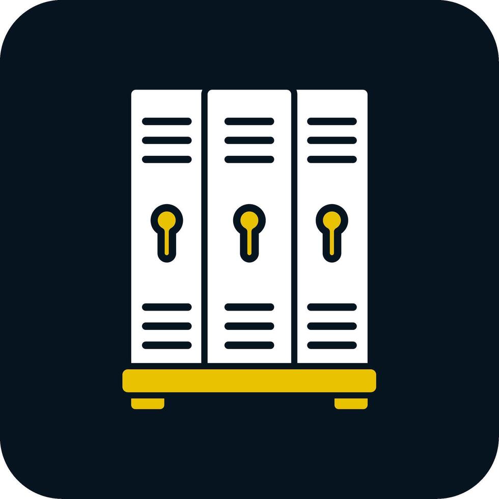 Lockers Glyph Two Color Icon vector