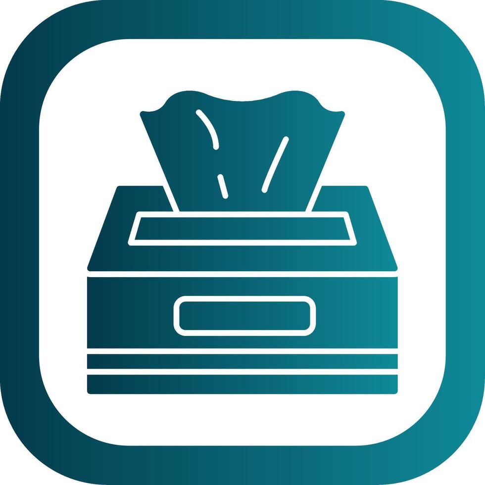 Tissue Box Glyph Gradient Round Corner Icon vector