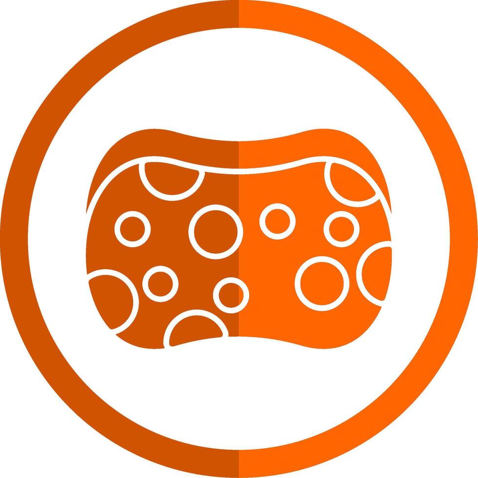 Sponge Glyph Orange Circle Icon vector