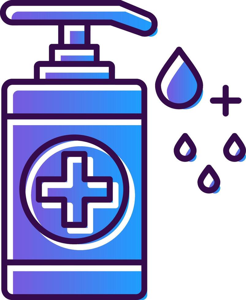 Hand Sanitizer Gradient Filled Icon vector