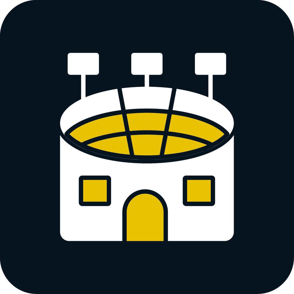 Stadium Glyph Two Color Icon vector