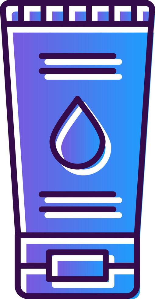 Face Wash Gradient Filled Icon vector