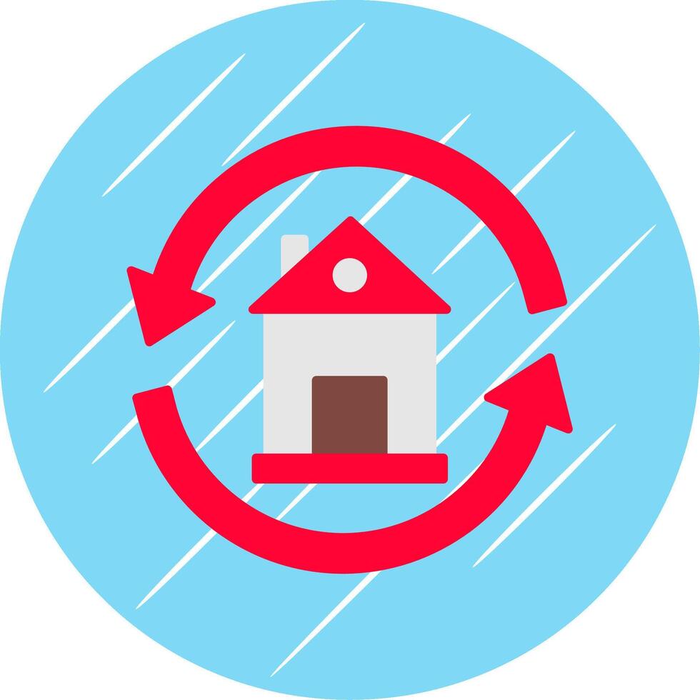 Change Flat Blue Circle Icon vector