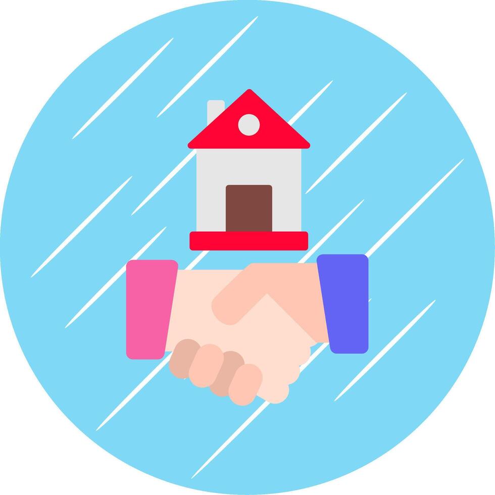 Contract Flat Blue Circle Icon vector
