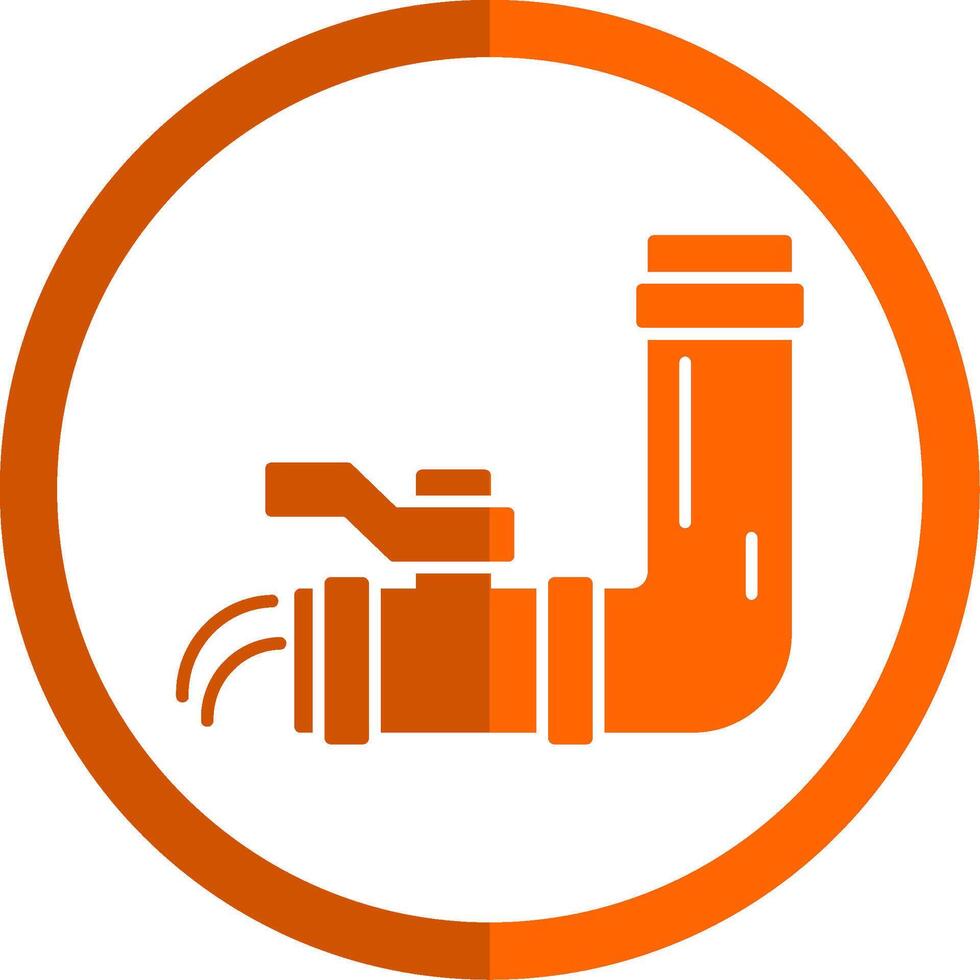 Water Supply Glyph Orange Circle Icon vector