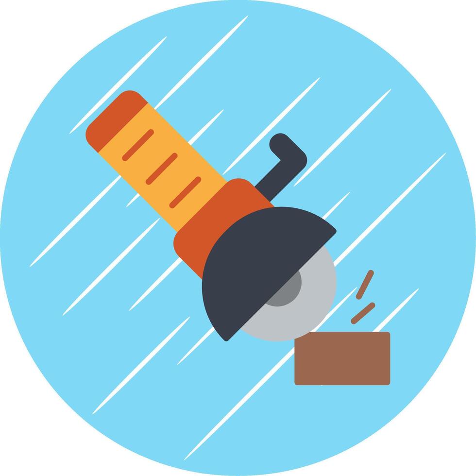 Grinder Flat Blue Circle Icon vector