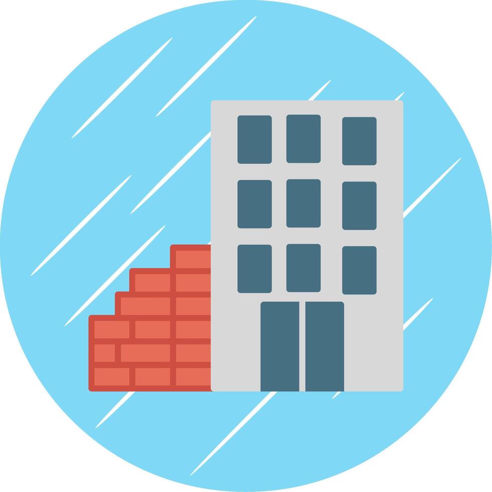 Brick Flat Blue Circle Icon vector