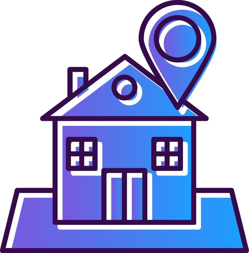 Location Gradient Filled Icon vector