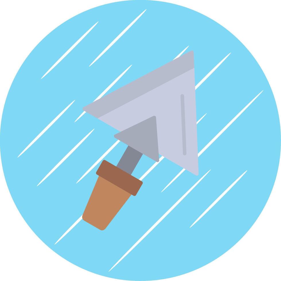 Plastering Trowel Flat Blue Circle Icon vector