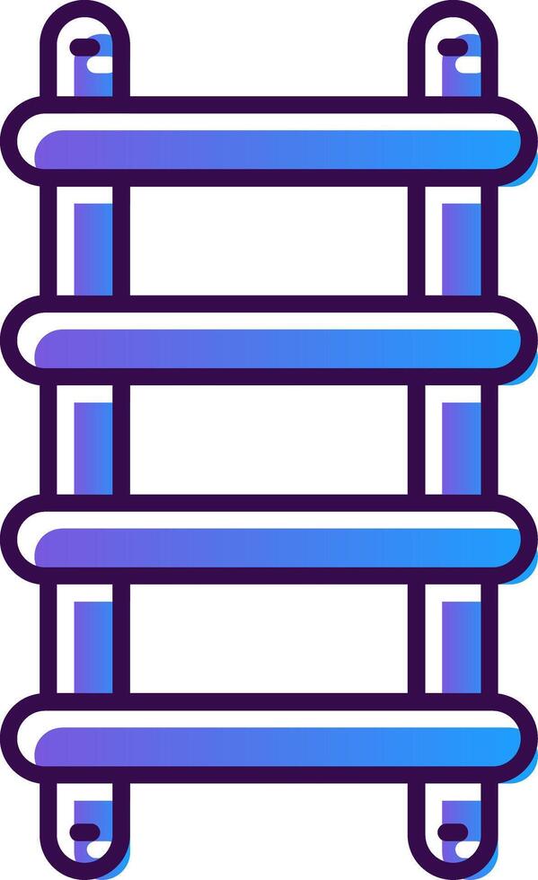 Stepladder Gradient Filled Icon vector