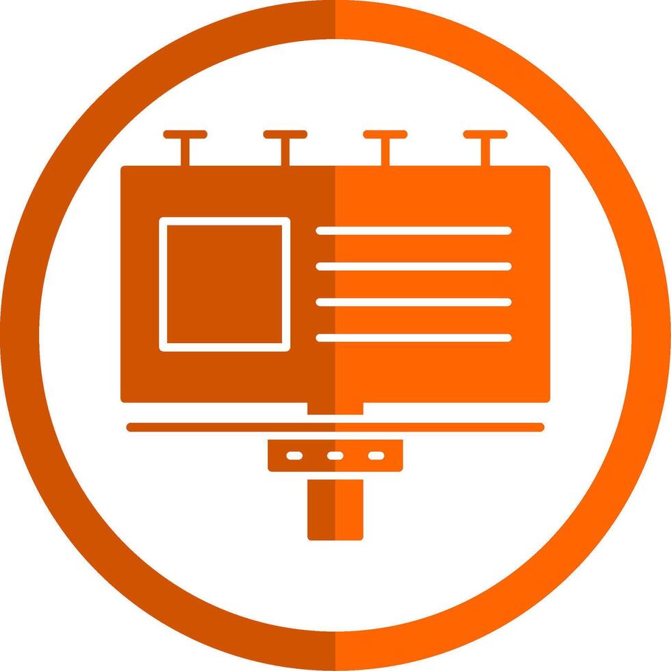 Billboards Glyph Orange Circle Icon vector