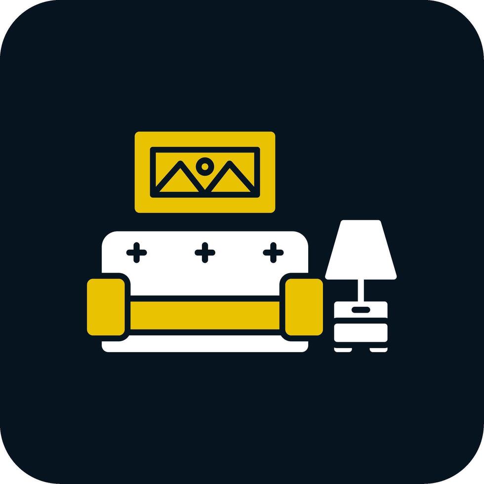 Living Room Glyph Two Color Icon vector