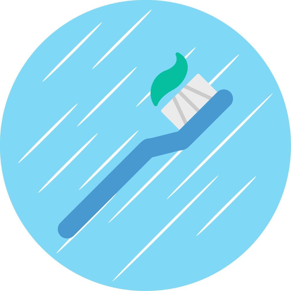 Toothbrush Flat Blue Circle Icon vector