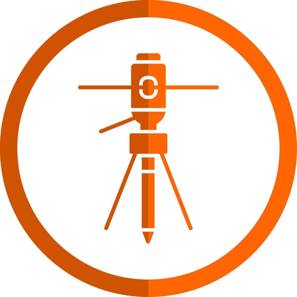 Lasers Glyph Orange Circle Icon vector