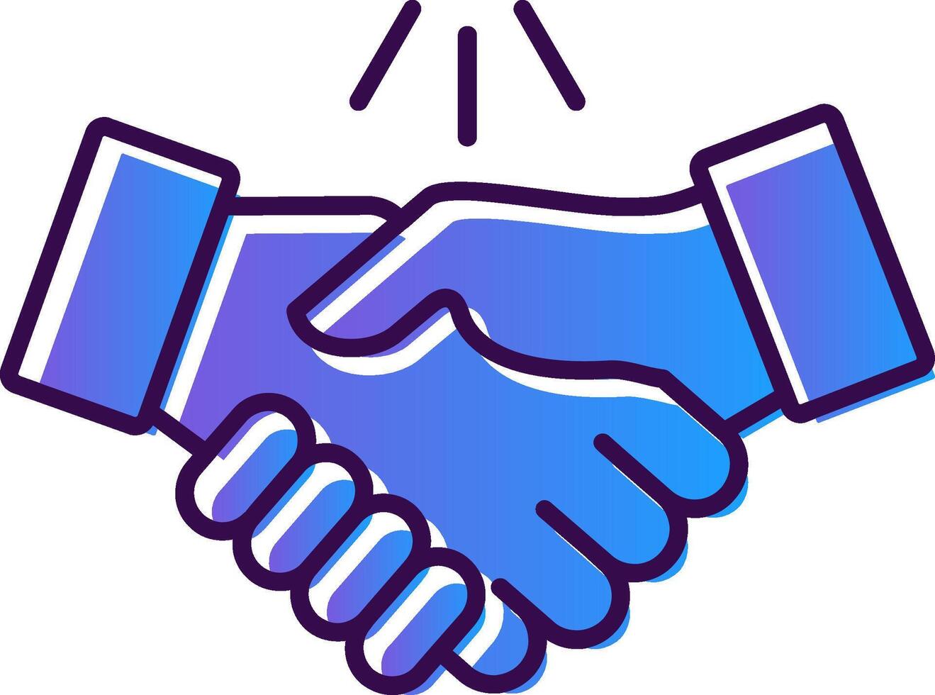 Handshake Gradient Filled Icon vector