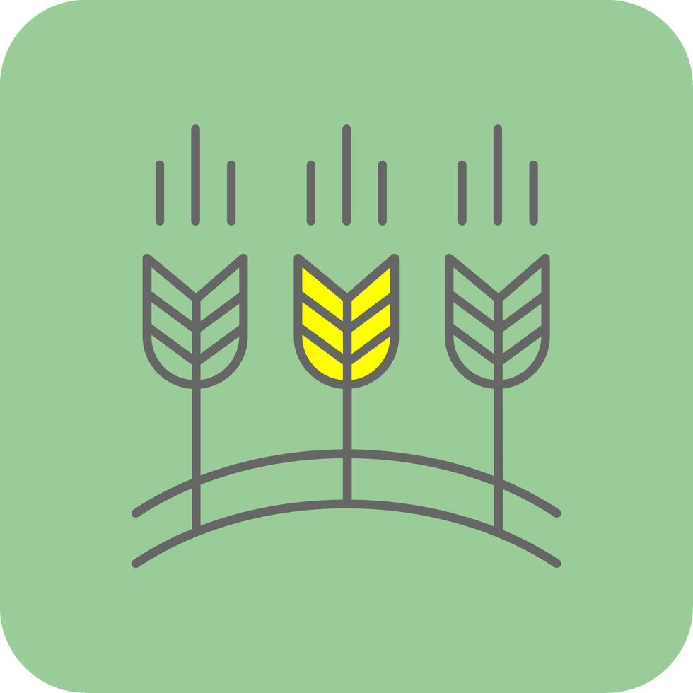 Wheat Filled Yellow Icon vector