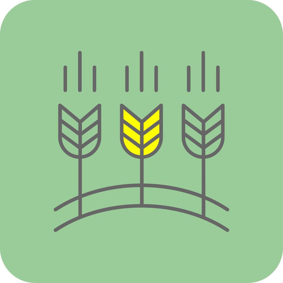 Wheat Filled Yellow Icon vector