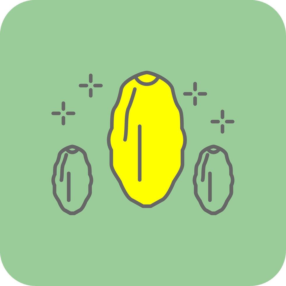 Dates Filled Yellow Icon vector