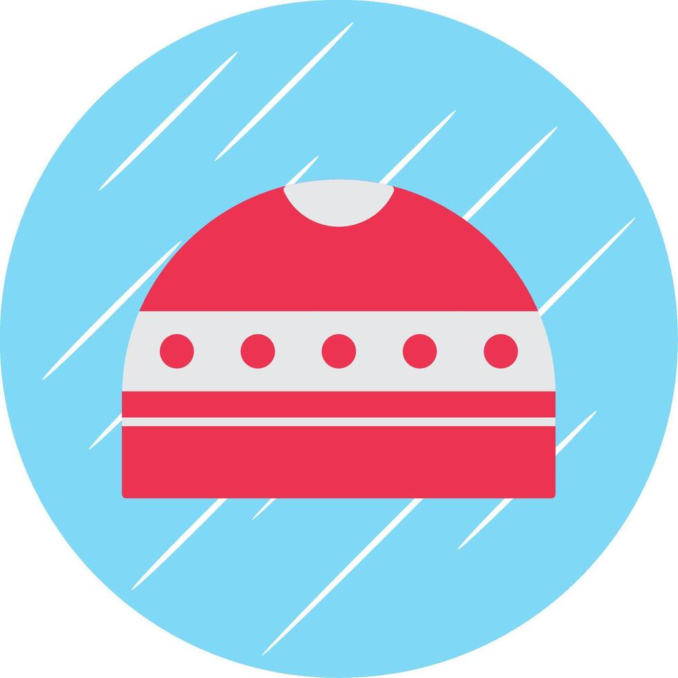 Cap Flat Blue Circle Icon vector