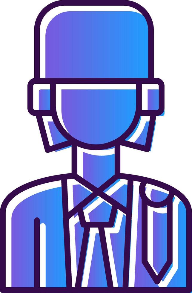 Lawyer Gradient Filled Icon vector