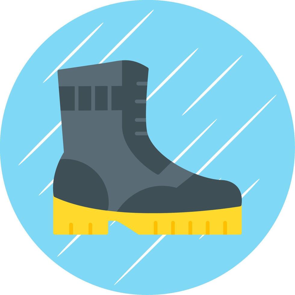 bota plano azul circulo icono vector