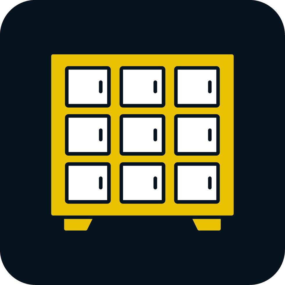 Locker Glyph Two Color Icon vector