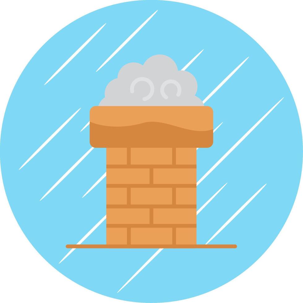 Chimney Top Flat Blue Circle Icon vector