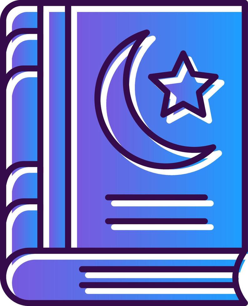 Holy Book Gradient Filled Icon vector