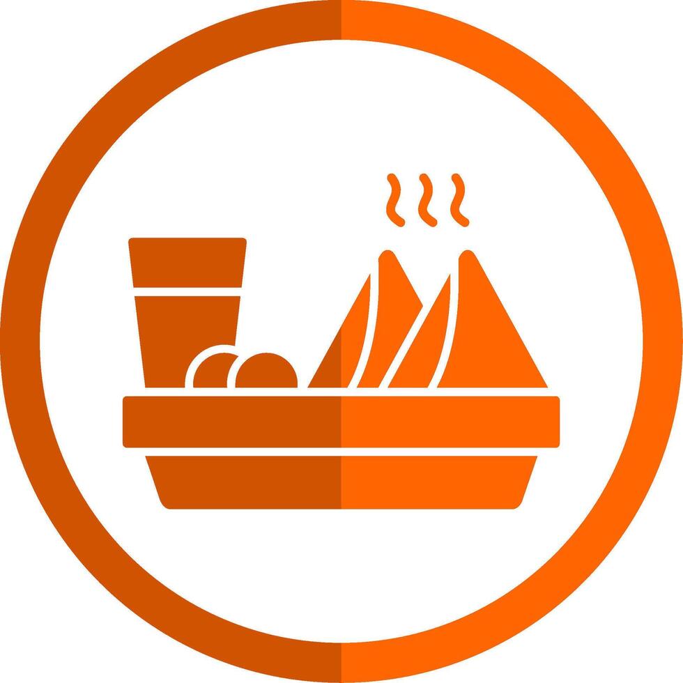 Sehri Glyph Orange Circle Icon vector