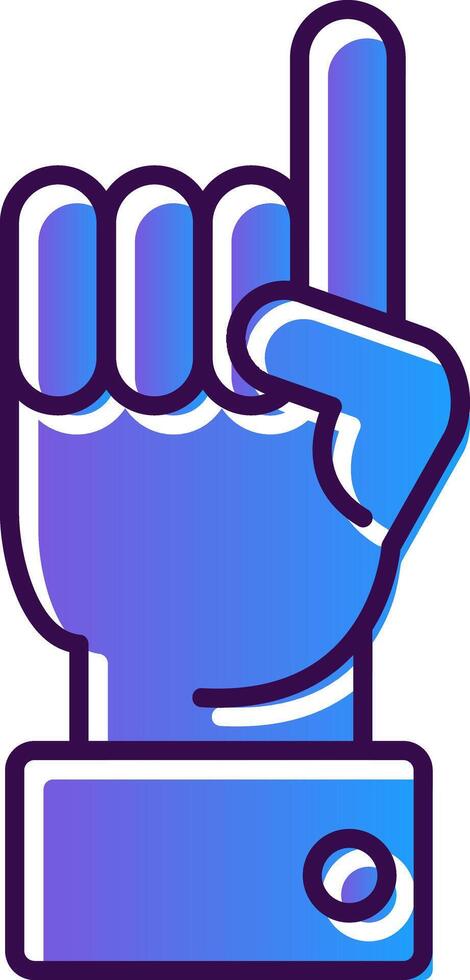 Raised Finger Gradient Filled Icon vector