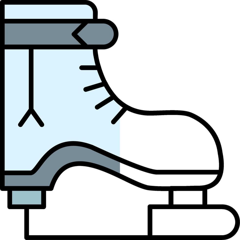 Ice Skate Filled Half Cut Icon vector