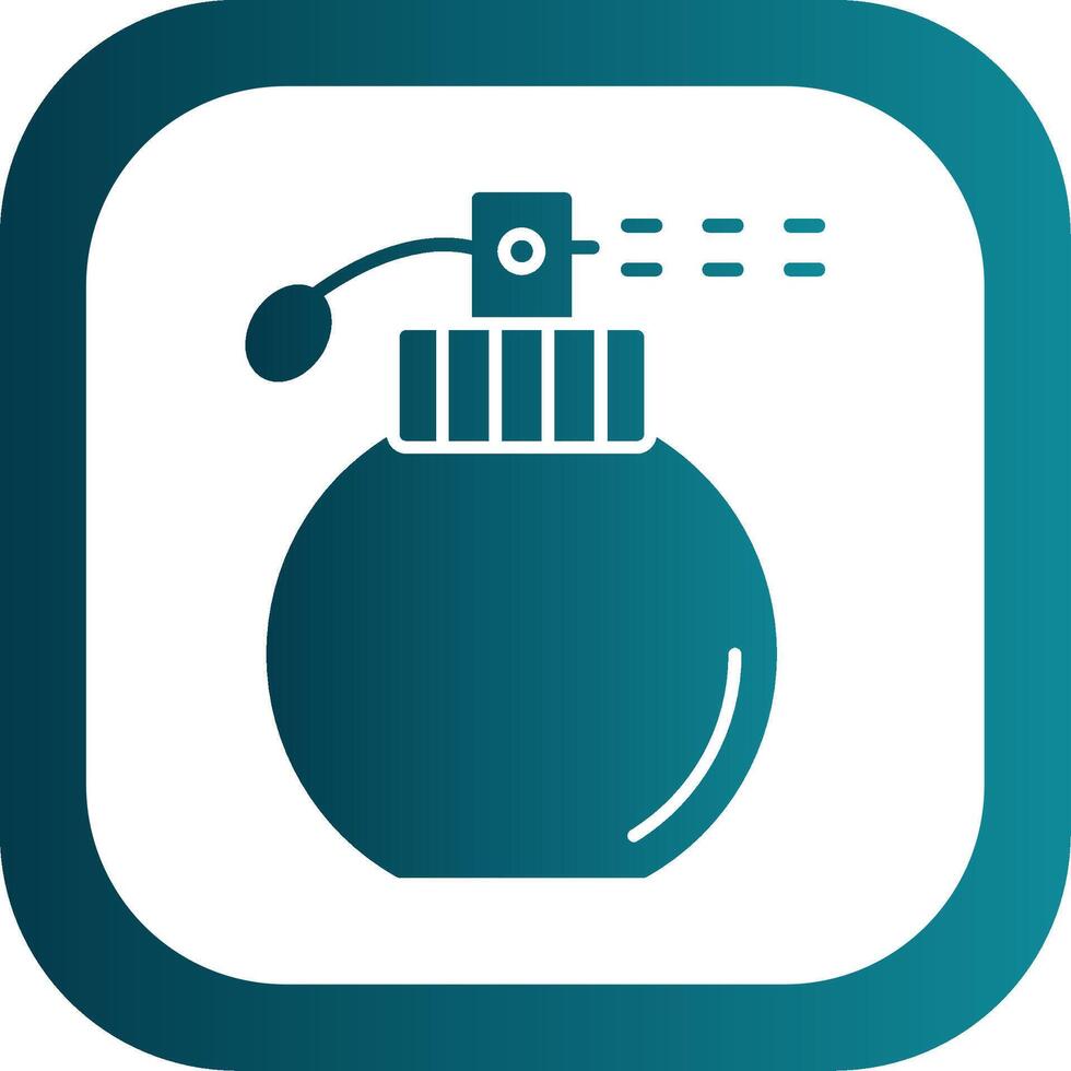 Fragrance Glyph Gradient Round Corner Icon vector