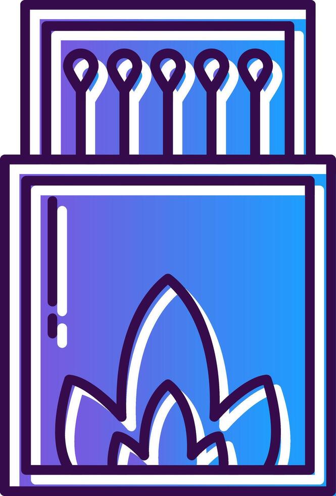 Matches Gradient Filled Icon vector