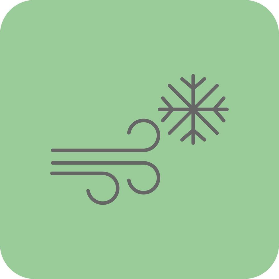 Blizzard Filled Yellow Icon vector