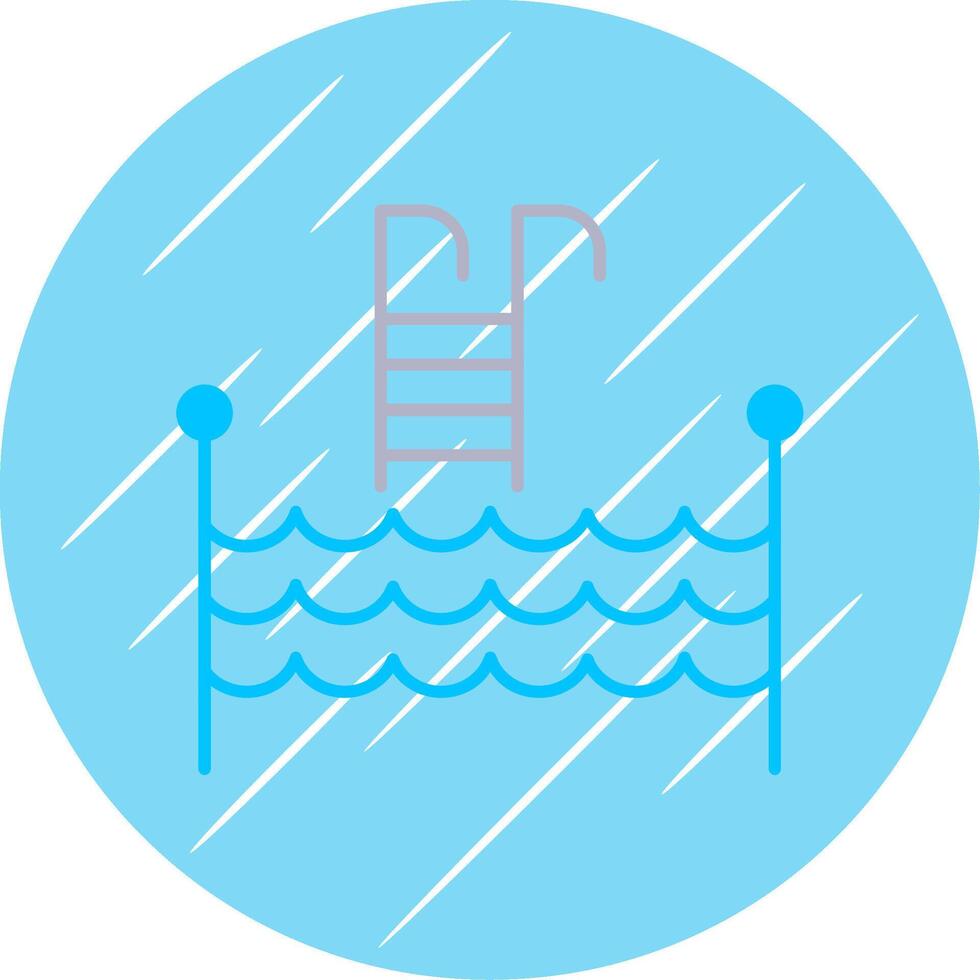 Swimming Pool Flat Blue Circle Icon vector