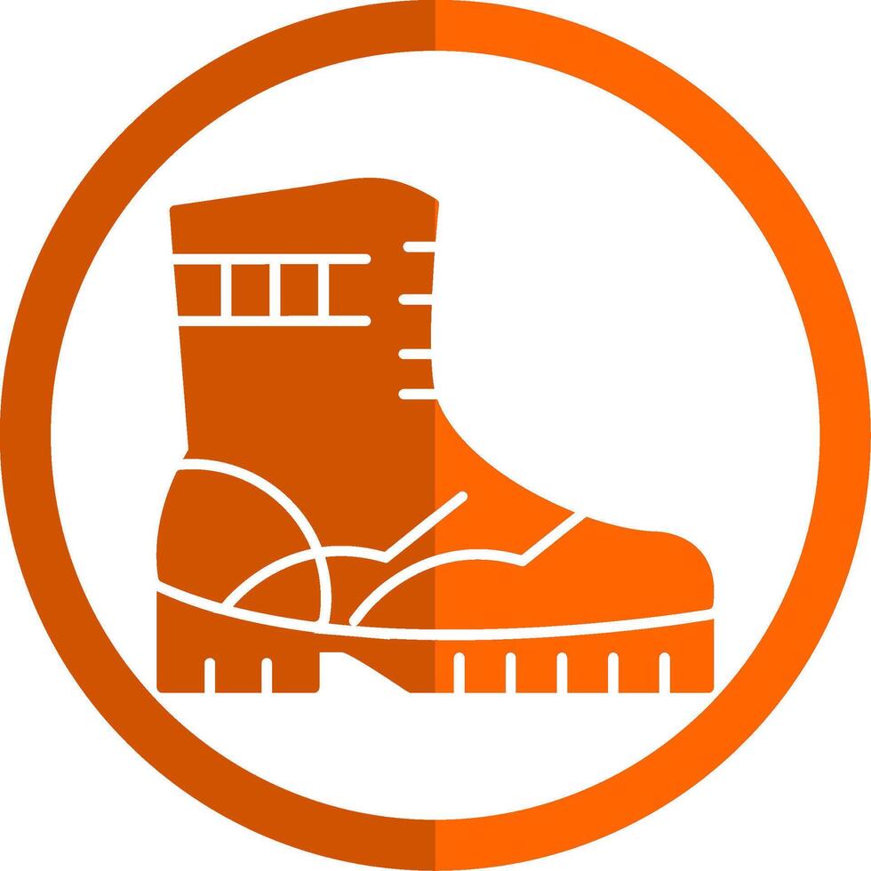 bota glifo naranja circulo icono vector