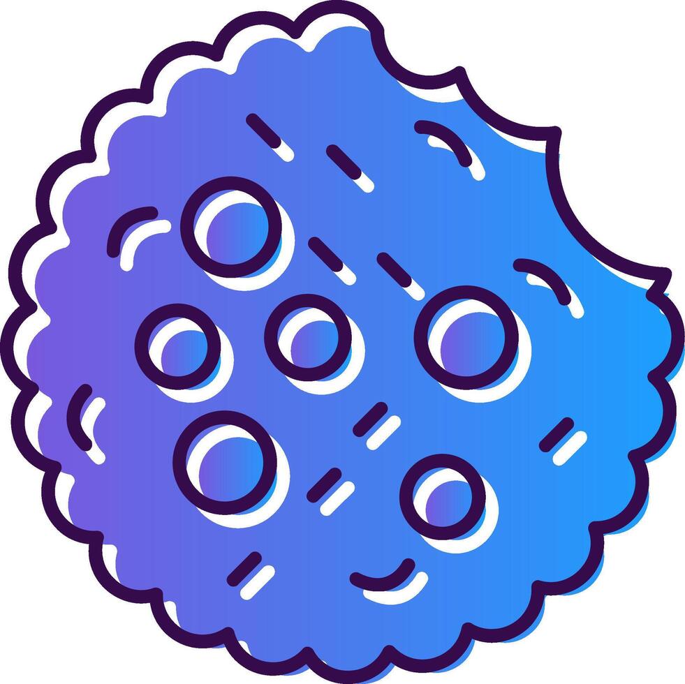 Cookie Gradient Filled Icon vector