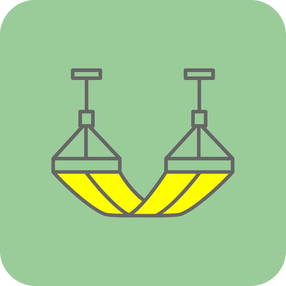 Hammock Filled Yellow Icon vector