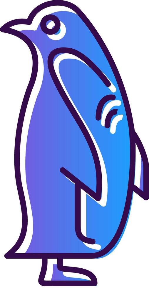 Penguin Gradient Filled Icon vector