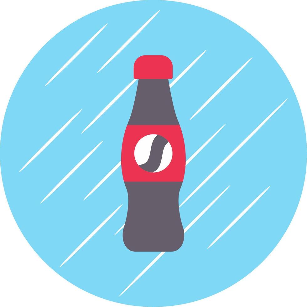 Cola Flat Blue Circle Icon vector