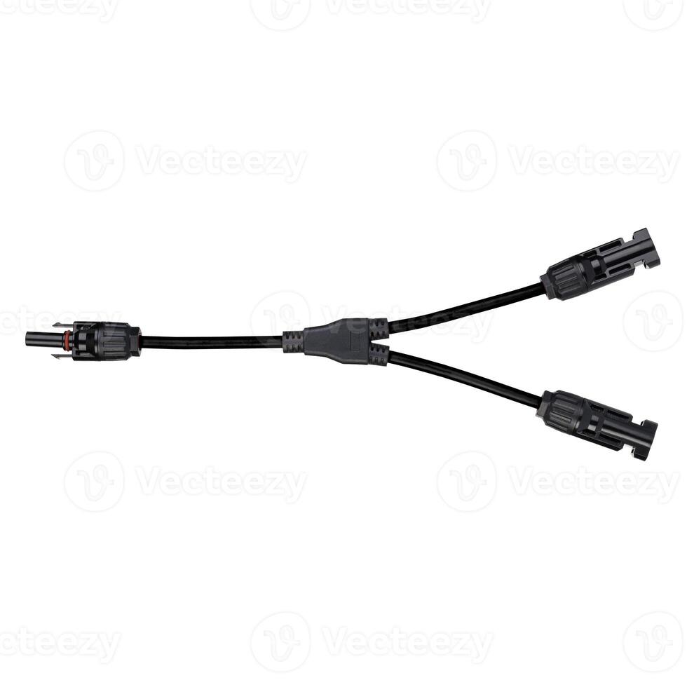Industrial Solar Panel Tee MC4 Connectors. photo
