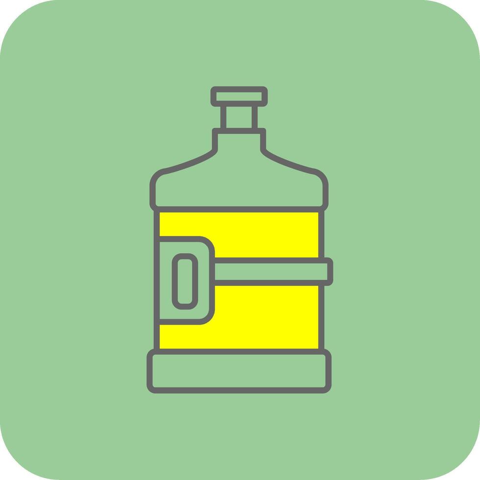 Water Flask Filled Yellow Icon vector
