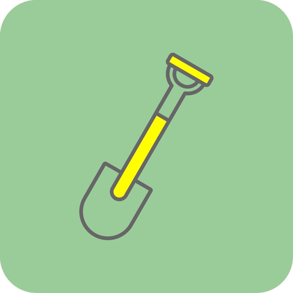 Shovel Filled Yellow Icon vector