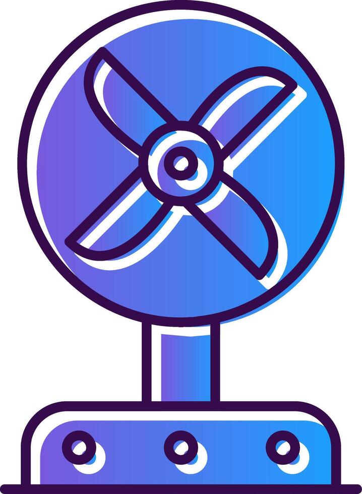 Fan Gradient Filled Icon vector