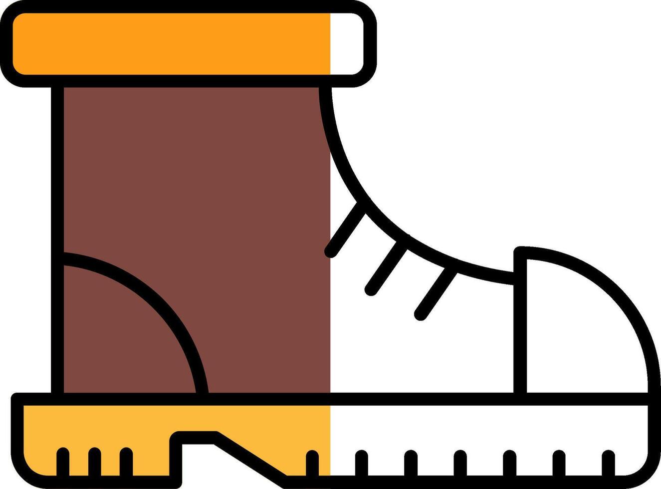 Boot Filled Half Cut Icon vector