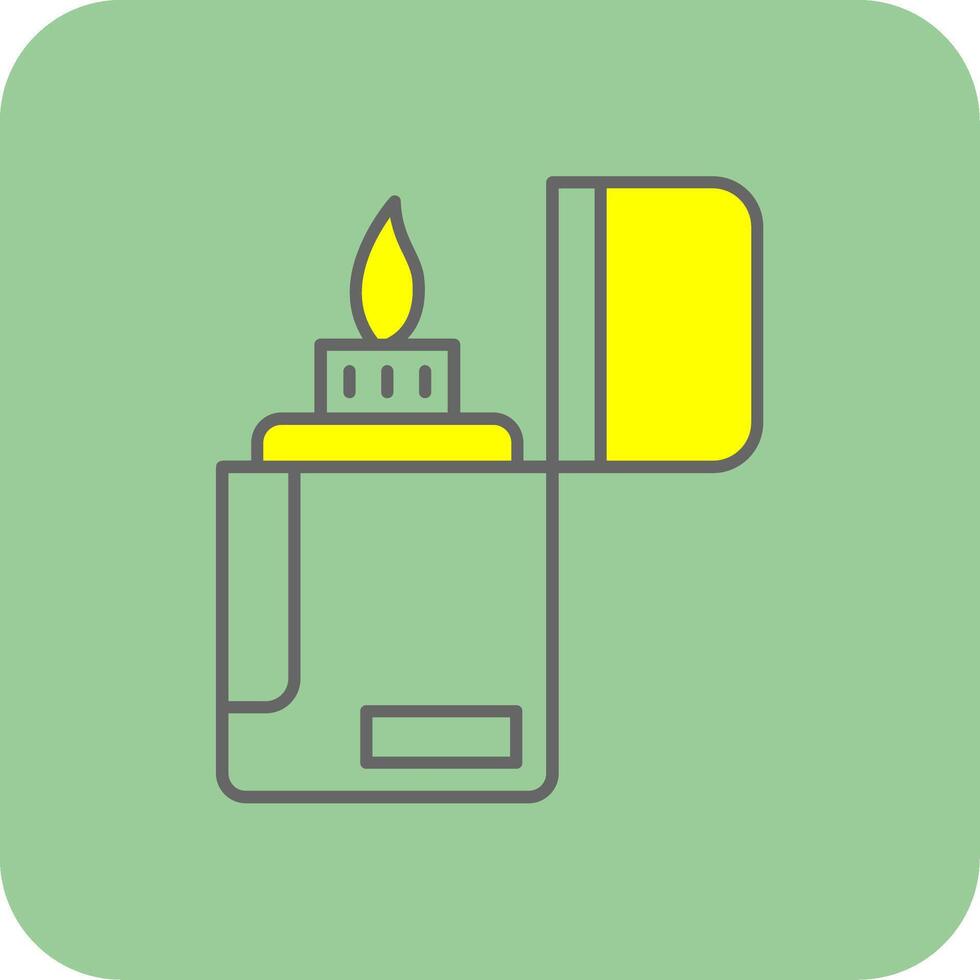 Lighter Filled Yellow Icon vector