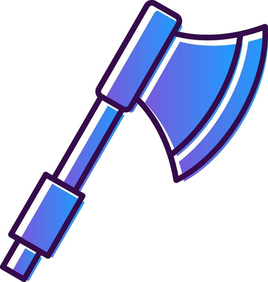 Axe Gradient Filled Icon vector