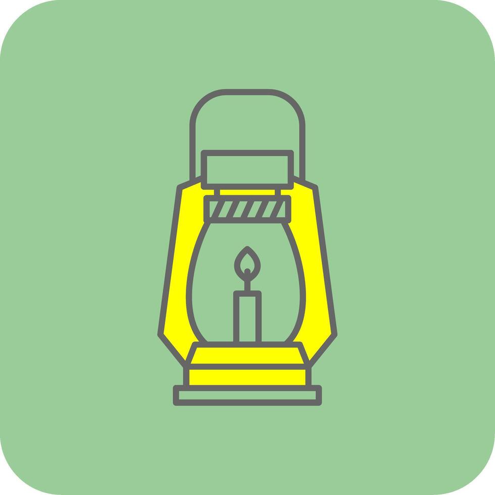 Gas Lamp Filled Yellow Icon vector