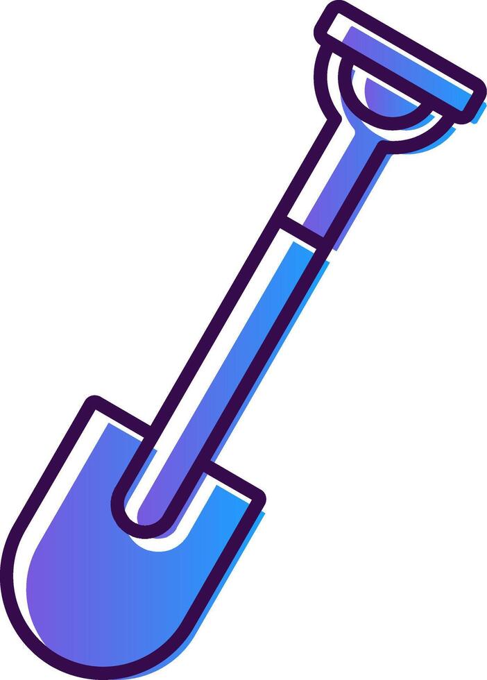 Shovel Gradient Filled Icon vector