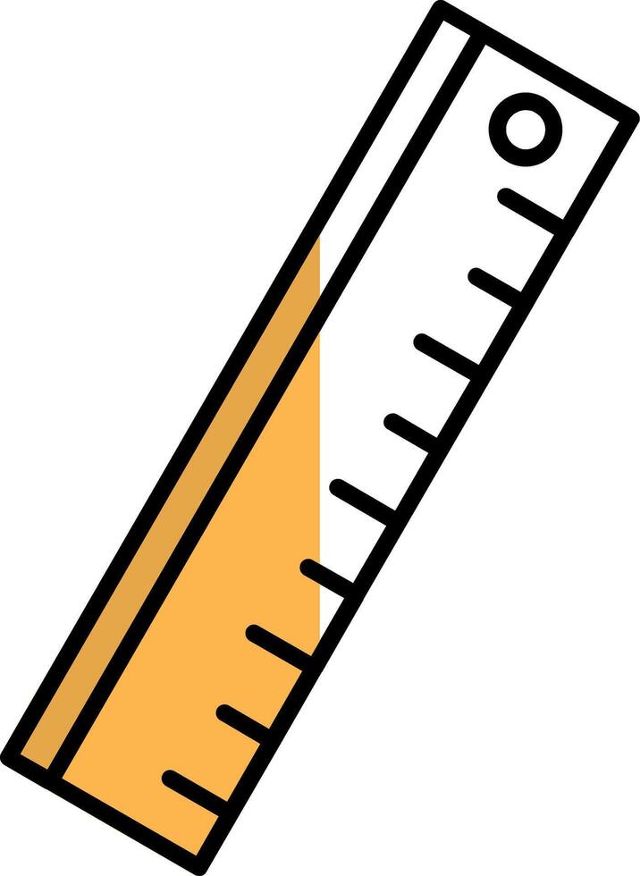 Ruler Filled Half Cut Icon vector